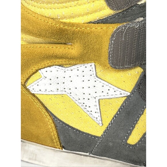 Ishikawa Ankle Boots Shoes Leather Yellow & Grey Strap Closure Star Italy Sz 38 - Picture 15 of 15
